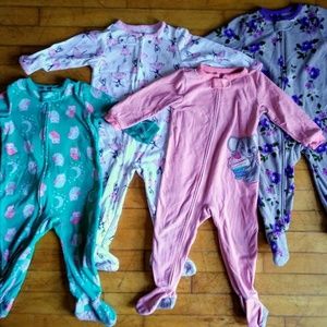 Girls Footie Pajamas 18 Months